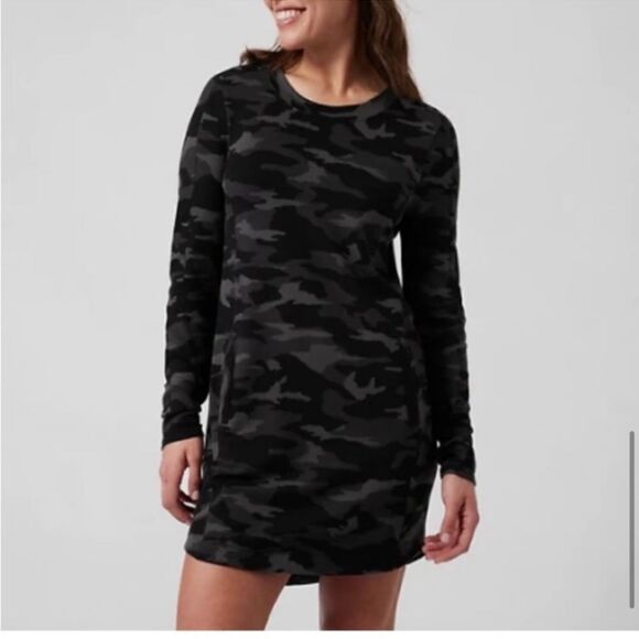 Athleta Balance Camo Knit Lux Dress SP Petite - Picture 1 of 7